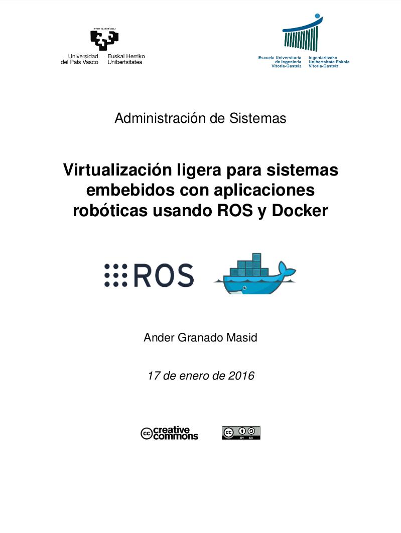 Imágen de pdf Virtualización ligera para sistemas embebidos con aplicaciones robóticas usando ROS y Docker